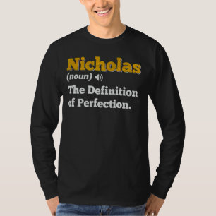 Nicholas Gift Name Personalised Birthday Name Defi T-Shirt