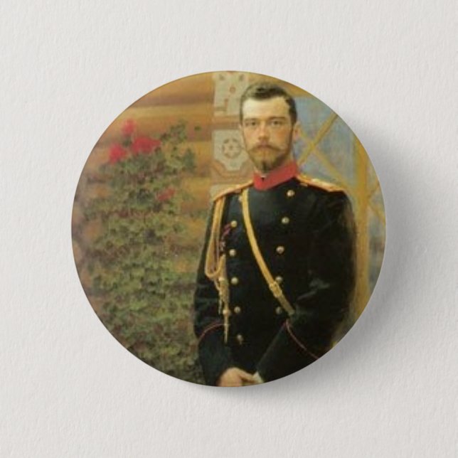 Nicholas II 6 Cm Round Badge (Front)