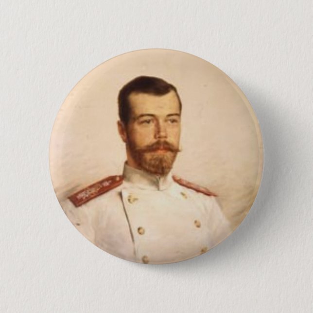Nicholas II 6 Cm Round Badge (Front)