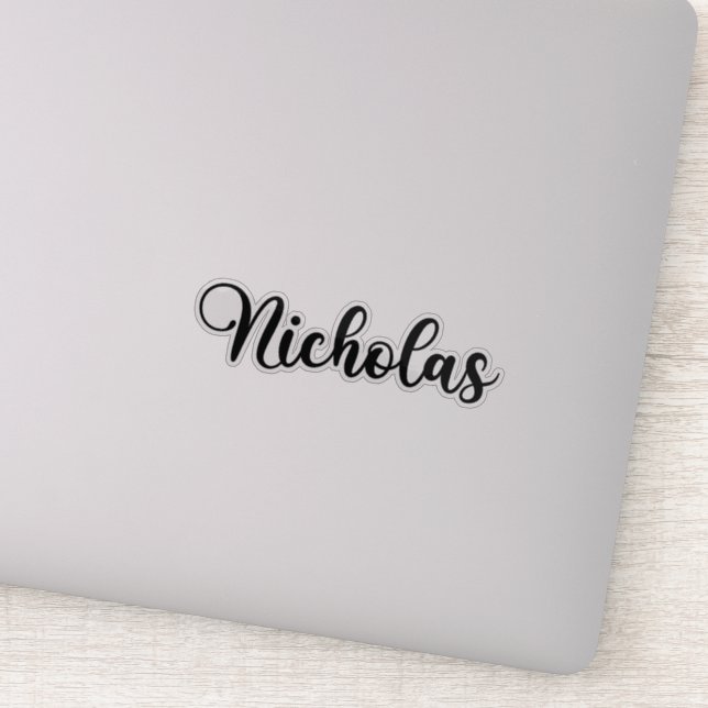 Nicholas Name - Handwritten Calligraphy (Detail)