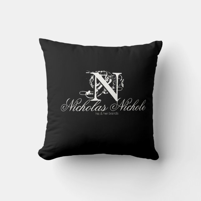 Nicholas Nichole His & Her Brands-Throw Pillow (Front)