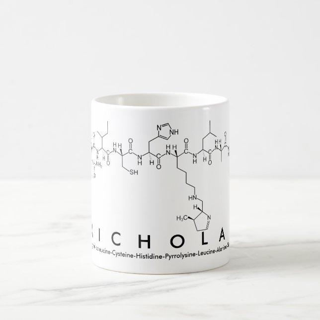 Nicholas peptide name mug (Center)