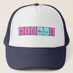 Nicholas periodic table name hat