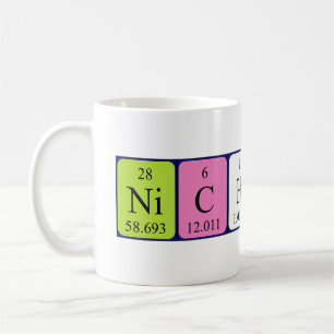 Nicholas periodic table name mug