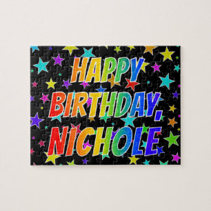 "NICHOLE" First Name, Fun "HAPPY BIRTHDAY" Jigsaw Puzzle