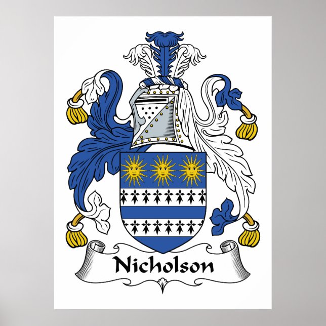 Nicholson Family Crest Poster (Front)