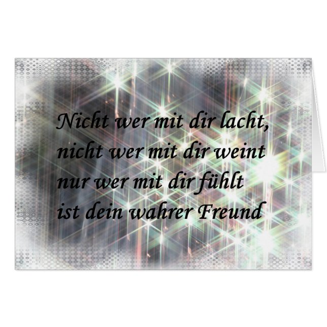 Nicht wer mit dir weint....... Faltkarte (Front Horizontal)