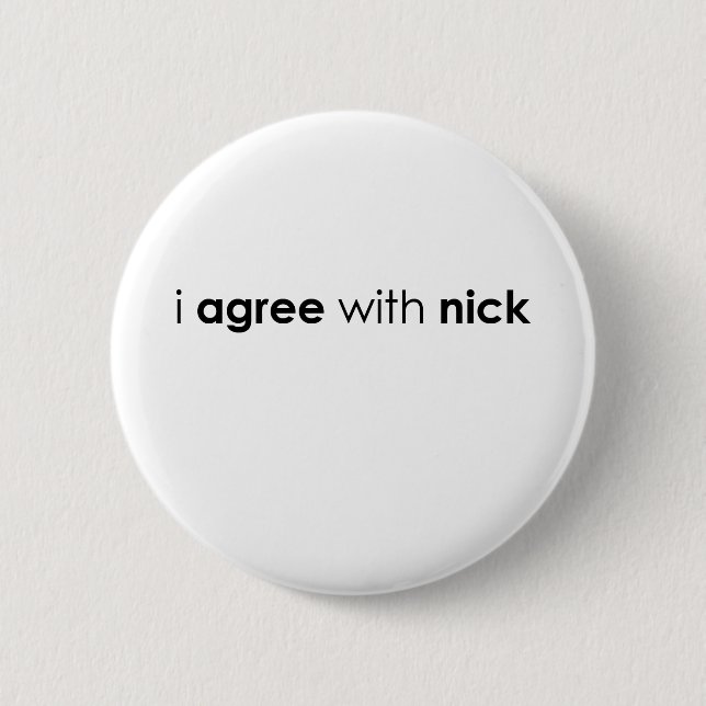 nick.ai 6 cm round badge (Front)