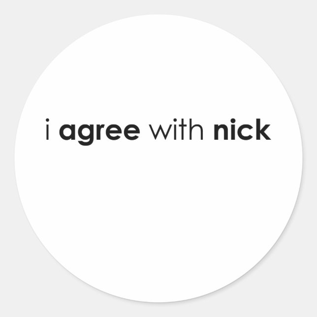 nick.ai classic round sticker (Front)