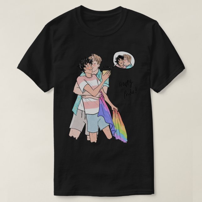 Nick and Charlie heartstopper happy pride Classic  T-Shirt (Design Front)
