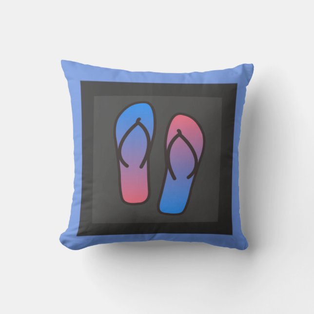 NiCK DAViD - Blue Lagoon Flip-Flop Pillow (Front)