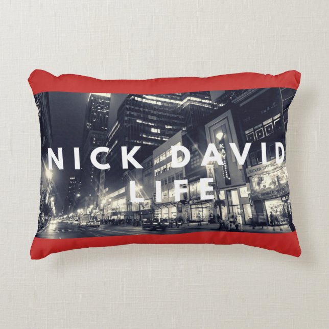 NiCK DAViD - Red Lumbar Pilow Decorative Cushion (Front)