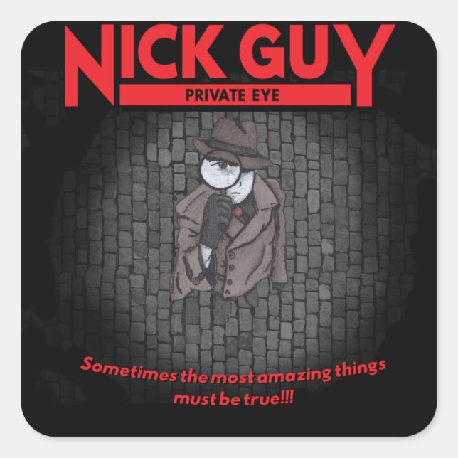 Nick Guy, Private Eye Square Sticker (Front)