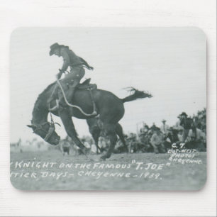 Nick Knight riding T. Joe at Cheyenne Frotier Days Mouse Pad