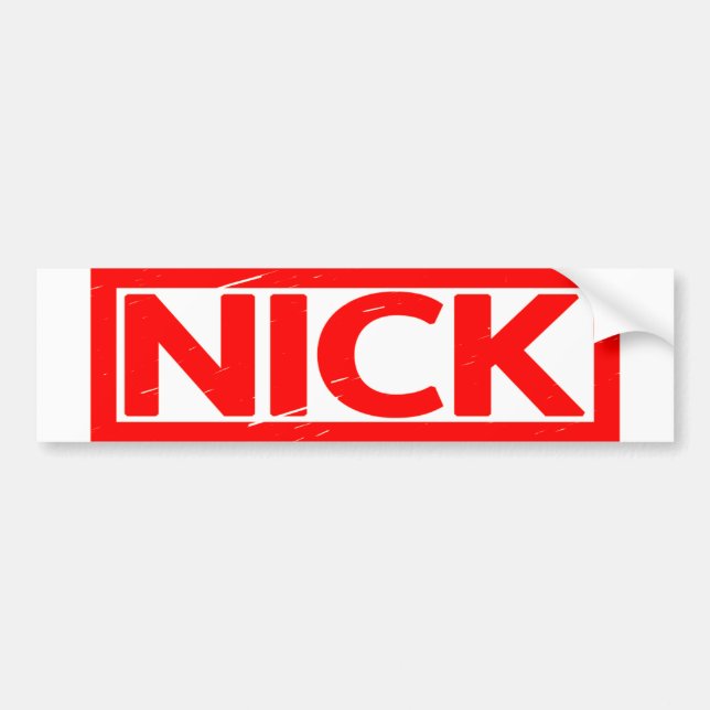 Nick Stamp Bumper Sticker (Front)
