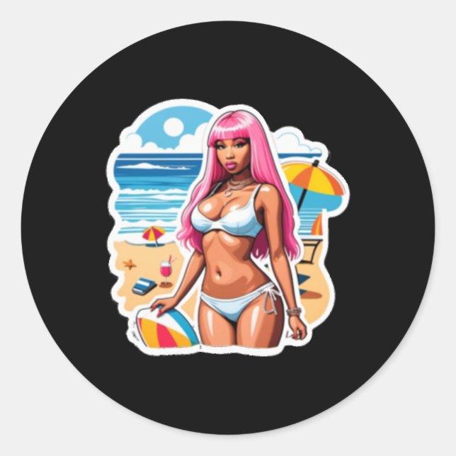Nicki Minaj Beach Sticker  (Front)