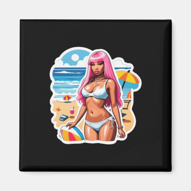 Nicki Minaj Beach Sticker  Magnet (Front)