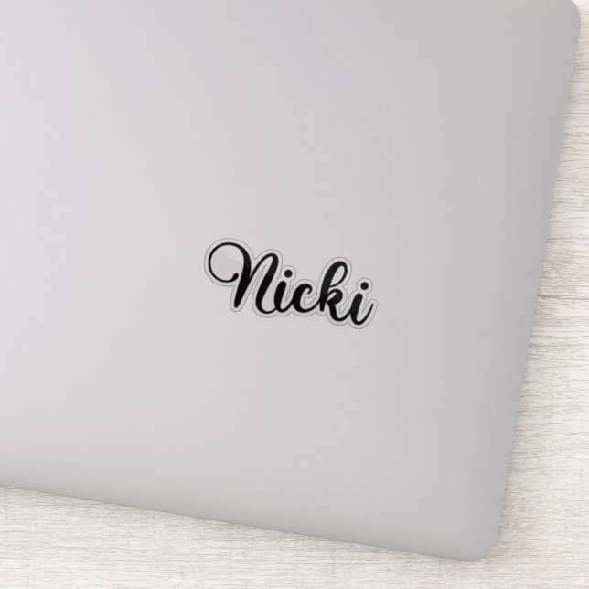 Nicki Name - Handwritten Calligraphy (Detail)