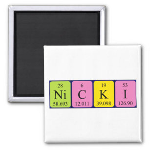 Nicki periodic table name magnet