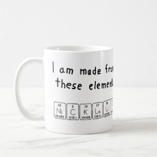 Nicklaus periodic table name mug