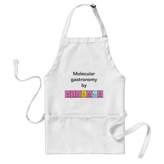 Nickolas periodic table name apron (Front)