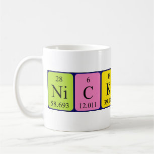 Nickolas periodic table name mug
