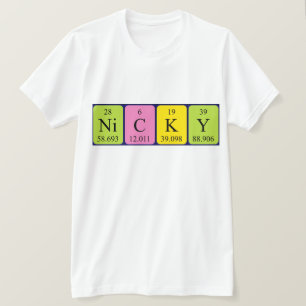 Nicky periodic table name shirt