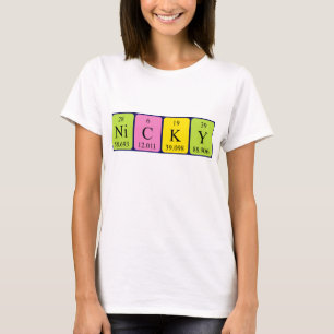 Nicky periodic table name shirt