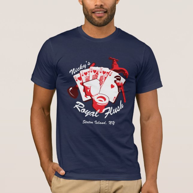 Nicky's Royal Flush Dark T-Shirt (Front)