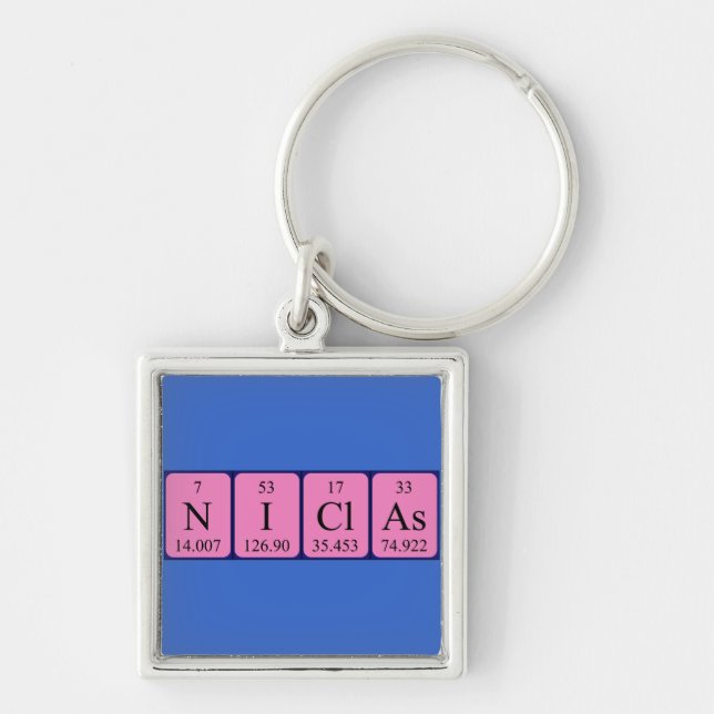 Niclas periodic table name keyring (Front)