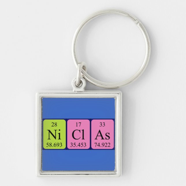 Niclas periodic table name keyring (Front)