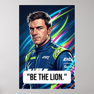 Nico Hülkenberg Racing Vector – Be the Lion Poster