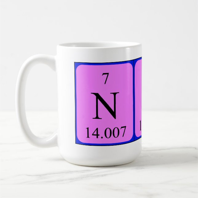 Nico periodic table name mug (Left)