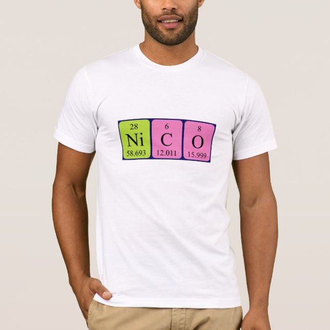 Nico periodic table name shirt (Front)