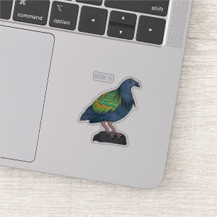 Nicobar pigeon bird cartoon illustration