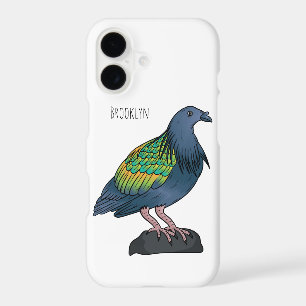 Nicobar pigeon bird cartoon illustration