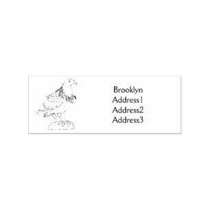 Nicobar pigeon bird cartoon illustration rubber stamp
