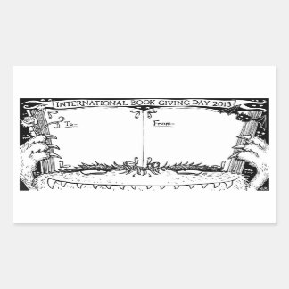 Nicola L. Robinson - Book Giving Day bookplate Rectangular Sticker
