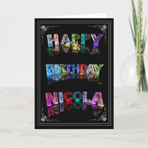 Nicola -  Name in Lights greeting card (Photo)
