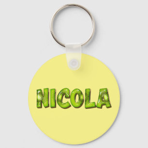 Nicola Name Kiwi Design Keychain