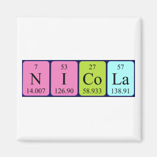 Nicola periodic table name magnet