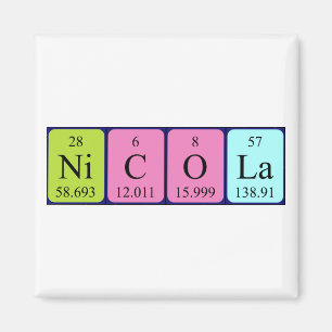 Nicola periodic table name magnet