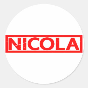 Nicola Stamp Classic Round Sticker