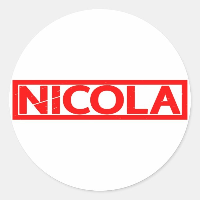 Nicola Stamp Classic Round Sticker (Front)