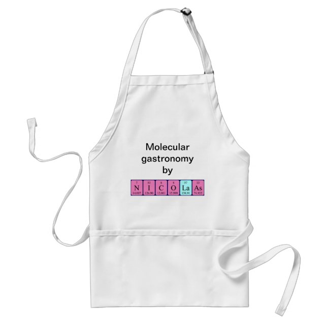 Nicolaas periodic table name apron (Front)