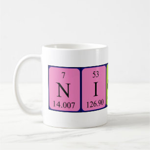 Nicolaas periodic table name mug