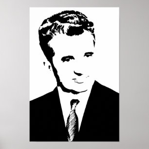 nicolae ceausescu romanian communist dictator pcr poster