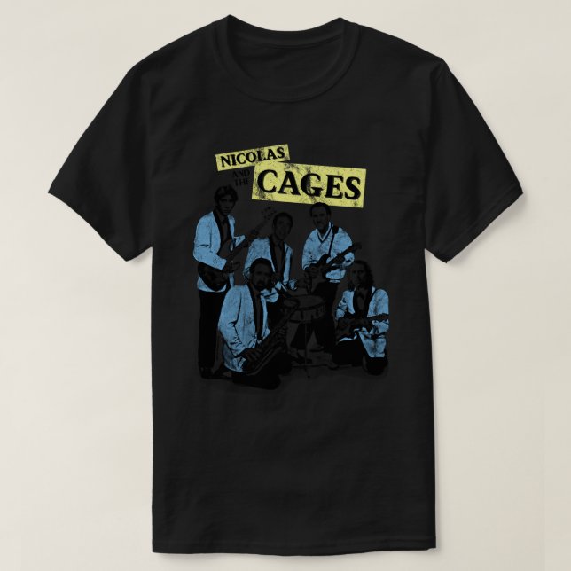 Nicolas and the Cages (Nic Cage Band Shirt) Classi T-Shirt (Design Front)