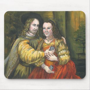 Nicolas Cage, Rembrandt Painting, Mix Tape Mouse Pad