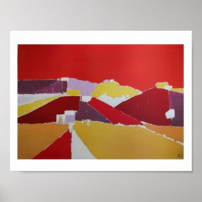nicolas de staël - Agrigente - Lyrical Abstraction Poster (Front)